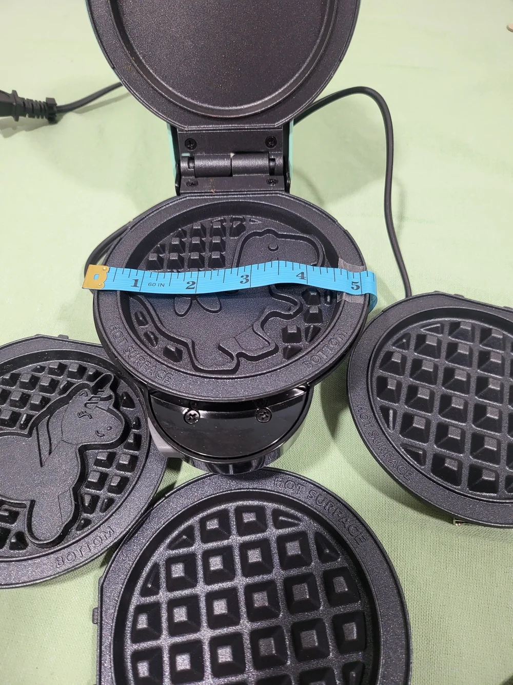 Dash Mint Mini Electric Waffle & Griddle Maker with Interchangeable Plates